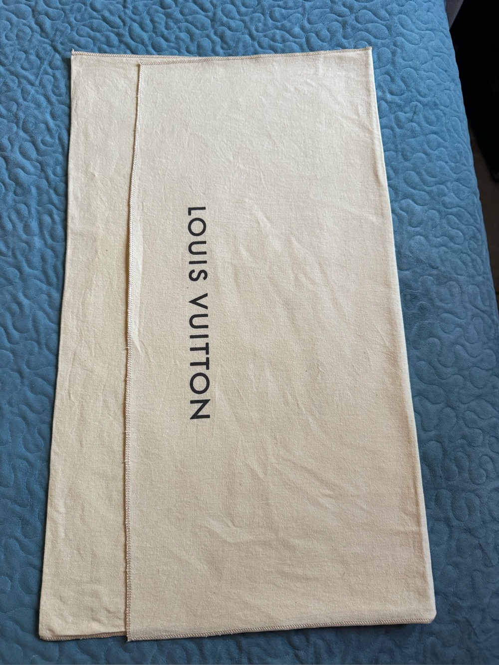 Louis Vuitton fold over dust bag cover